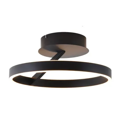 Freelight Plafondlamp Pilota Ø 40 cm zwart