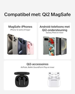 Oplaadpad - BELKIN - USB-C - 15 W - Wit