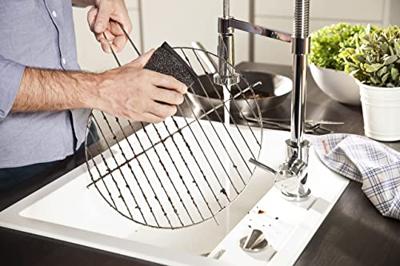 Vileda Glitzi Power inox schuurspons, ft 10 x 10 x 1,2 cm, pak van 2 stuks - thumbnail