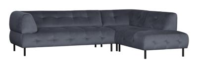 WOOOD Hoekbank 'Lloyd' Rechts, Velvet, kleur Cloud