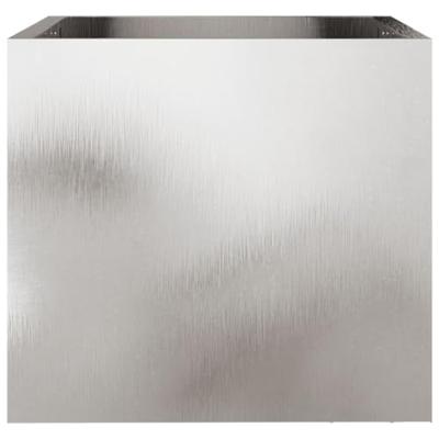 VidaXL Plantenbak 32x30x29 cm roestvrij staal zilverkleurig