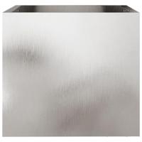 VidaXL Plantenbak 32x30x29 cm roestvrij staal zilverkleurig - thumbnail