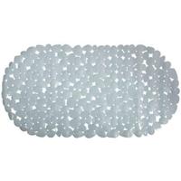 MSV Douche|bad anti-slip mat badkamer - pvc - grijs - 39 x 99 cm - thumbnail