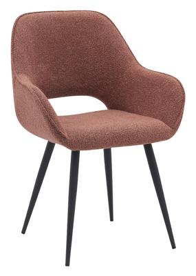 LABEL51 Eetkamerstoel 'Fer' Bouclé, kleur Terra