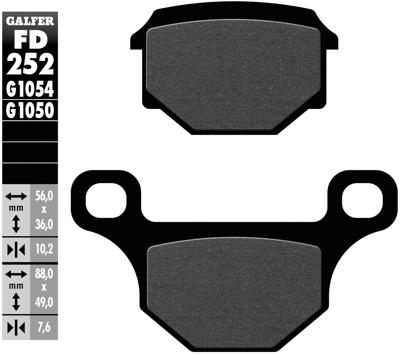 GALFER bremsbelag "fd252" brake pad fd252 g1050 organic scooter GALFER bremsbelag "fd252" brake pad fd252 g1050 organic scooter