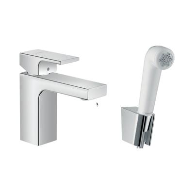 Hansgrohe Wastafelmengkraan Vernis Shape Eengreeps 100 Zinc Met Handdouche en Doucheslang 160 cm Chroom Hansgrohe Wastafelmengkraan Vernis Shape Eengreeps 100 Zinc Met Handdouche en Doucheslang 160 cm Chroom