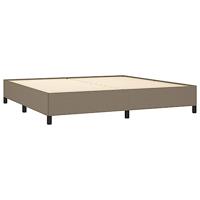 Boxspring met matras stof taupe 200x200 cm - thumbnail
