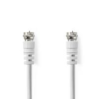 Nedis Satelliet- en Antennekabel | F-Male | F-Male | Vernikkeld | 75 Ohm | Dubbel Afgeschermd | 2.00 m | Rond | PVC | Wit | Label - CSGL41000WT20 - thumbnail
