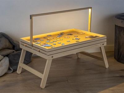 HI Puzzel tafel met verlichting - voor 500 puzzelstukjes - 54 x 40 cm
