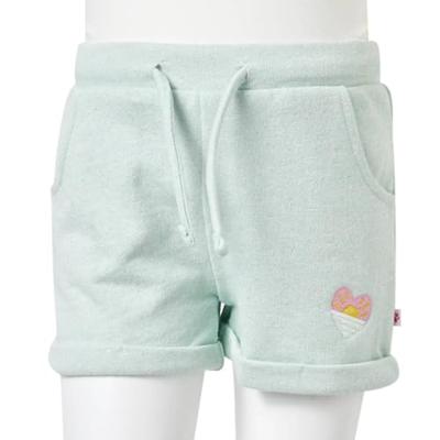 Kindershorts met trekkoord 104 gemengd lichtmintkleurig