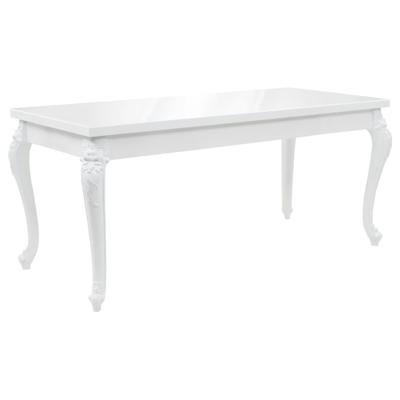 Eettafel 179x89x81 cm hoogglans wit