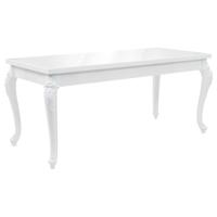 Eettafel 179x89x81 cm hoogglans wit - thumbnail