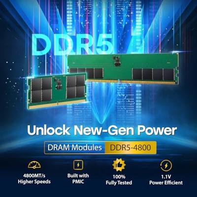 Transcend jm4800ale-16g jetram, ddr5, 16gb, u-dimm, 4800 mhz, 1rx8, 2gx8, cl40, 1.1v