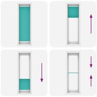 Pliss rolgordijn 55x200 cm stofbreedte 54,4 cm petrol groen - thumbnail