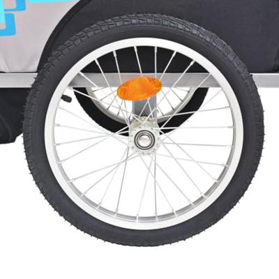VidaXL Fietstrailer 30 kg grijs en blauw