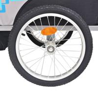 Fietstrailer 30 kg grijs en blauw - thumbnail