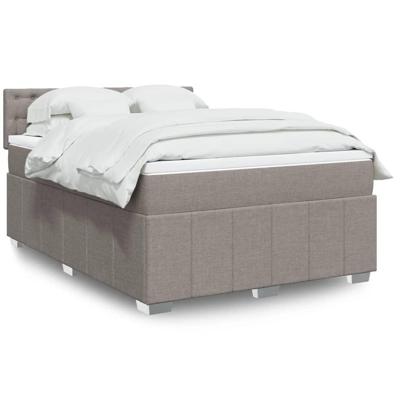 Boxspring met matras stof taupe 160x200 cm