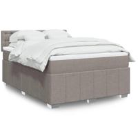 Boxspring met matras stof taupe 160x200 cm - thumbnail
