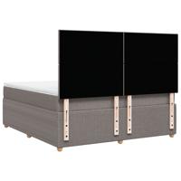 Boxspring met matras stof taupe 180x200 cm - thumbnail