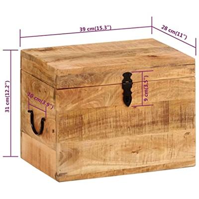 Opbergbox 39x28x31 cm massief mangohout Opbergbox 39x28x31 cm massief mangohout