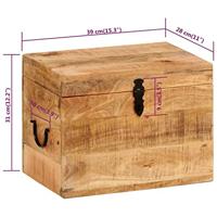 Opbergbox 39x28x31 cm massief mangohout - thumbnail