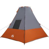 Tent Grijs en Oranje en Zwart 383 x 338 x 217 cm Polyester - thumbnail