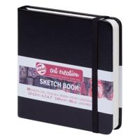 Schetsboek talens art creation 120x120mm zwart - thumbnail