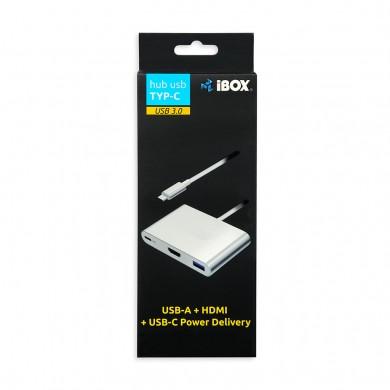 iBox IUH3CFT1 notebook dock & poortreplicator USB 3.2 Gen 1 (3.1 Gen 1) Type-C Zilver