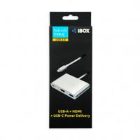 iBox IUH3CFT1 notebook dock & poortreplicator USB 3.2 Gen 1 (3.1 Gen 1) Type-C Zilver - thumbnail