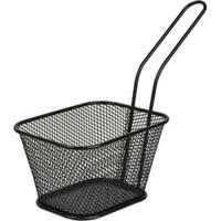 Gusta frietmandje 10.5x8.5x13.8 cm zwart/aluminium - thumbnail