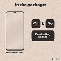 Lunso - Samsung Galaxy S21 Plus - Gehard Beschermglas - Full Cover Screenprotector - Black Edge - thumbnail