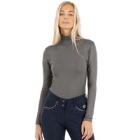 Anky Mockneck Shirt Glitter donkergrijs maat:s - thumbnail