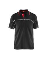 Blaklader poloshirt pique 3389- 1050 zwart/rood mt XXL - thumbnail