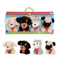 Toi-Toys Pluchen Hondjes in Hondenhok Koffer 4 Stuks - thumbnail
