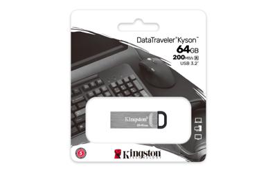 Kingston DataTraveler Kyson USB-stick Retail 64 GB Zilver DTKN/64GB USB-A 3.2 Gen 1 Kingston DataTraveler Kyson USB-stick Retail 64 GB Zilver DTKN/64GB USB-A 3.2 Gen 1