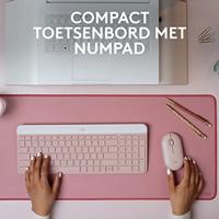 Logitech MK470 Slim Combo toetsenbord Inclusief muis RF Draadloos QWERTY US International Roze - thumbnail