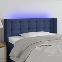 Hoofdbord LED 103x16x78/88 cm stof blauw - thumbnail