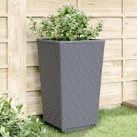 VidaXL Plantenbakken 2 st 32,5x32,5x57 cm polypropeen grijs - thumbnail