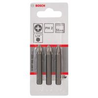 Bosch Accessories 2607001522 Kruis-bit PH 2 Extra hard C 6.3 3 stuk(s) - thumbnail