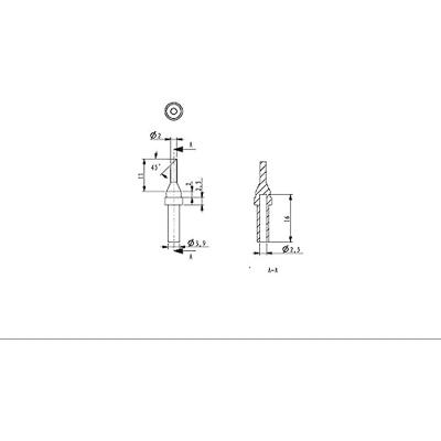 TOOLCRAFT HF-2,0-45 Soldeerpunt Afgeschuind 45° Grootte soldeerpunt 2 mm Lengte soldeerpunt: 17 mm Inhoud: 1 stuk(s)