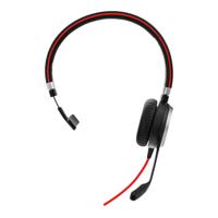 Jabra Evolve 40 MS Mono Headset – Microsoft Teams-gecertificeerde Koptelefoon voor VoIP Softphone met Passieve Noise Cancelling – USB-C Kabel met Controller – zwart - thumbnail