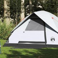 VidaXL Koepeltent 6-persoons waterdicht verduisterend stof wit - thumbnail