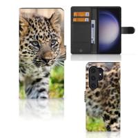 Samsung Galaxy S24 Ultra | Telefoonhoesje | Met pasjeshouder | Baby Luipaard - thumbnail