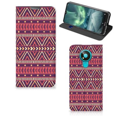 Nokia 3.4 | Hoesje met Magneet | Aztec Paars Nokia 3.4 | Hoesje met Magneet | Aztec Paars
