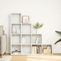 Kamerscherm / boekenkast 4-laags 131,5x29x131,5 cm hout wit - thumbnail