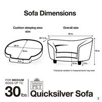 Enchanted hondenmand / sofa constantine zilverkleurig 86,5x58,5x39,5 cm - thumbnail