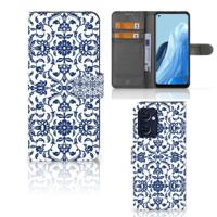 OPPO Find X5 Lite | Reno 7 5G Hoesje Flower Blue - thumbnail