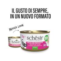 SCHESIR Chicken with ham in jelly - nat kattenvoer - 70g - thumbnail
