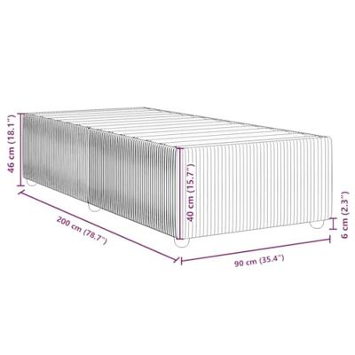 Bedframe zonder matras 90x200 cm fluweel lichtgrijs