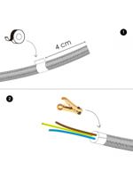 Strijkijzersnoer 3-aderig - per meter - lichtblauw - thumbnail